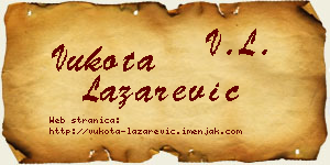 Vukota Lazarević vizit kartica